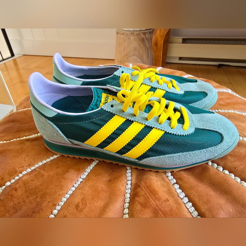 Adidas Teal and Yellow Sneakers
